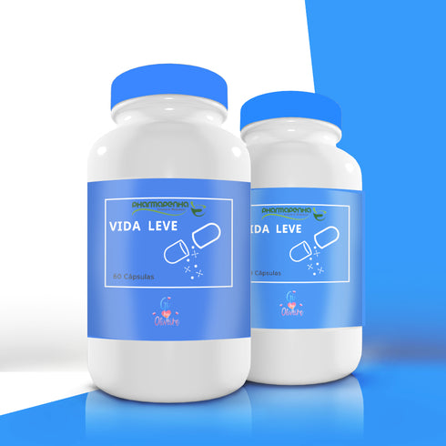 2 Potes Vida Leve By Gi Oliveira 60 Cápsulas cada